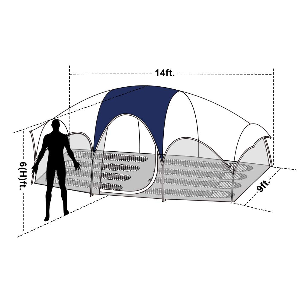 CAMPROS Tent-8-Person-Camping-Tents, carpa familiar impermeable a prueba de viento,