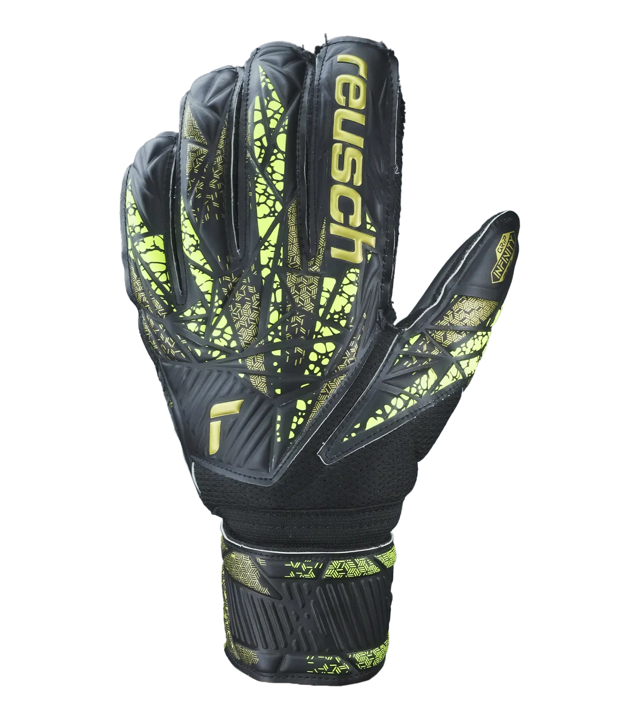 Reusch Attrakt  Infinity Finger Support Black /Gold / Yellow Black