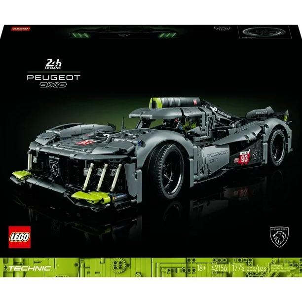 Set LEGO Technic PEUGEOT 9X8 24H Le Mans Hybrid Hypercar 42156