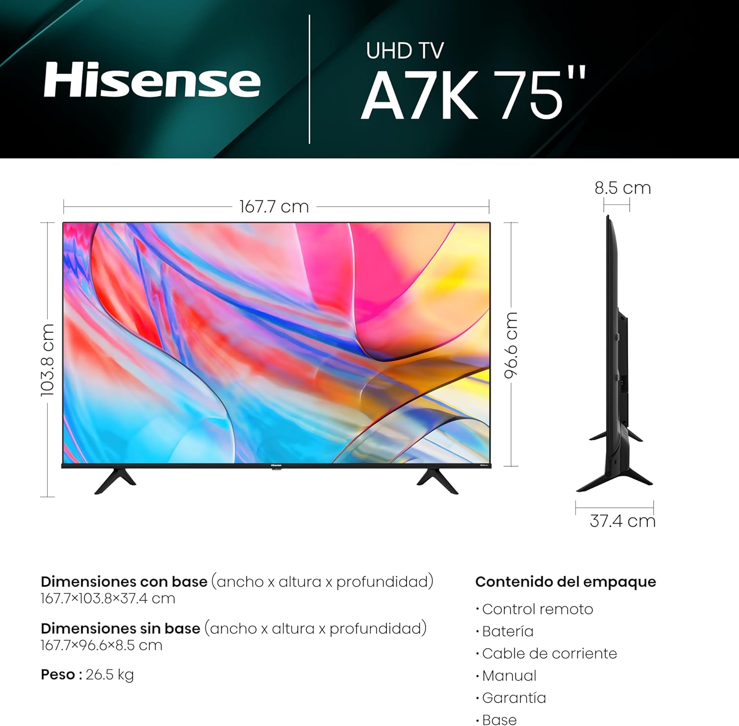 Hisense 55A6H - Smart tv, 43'' - 75