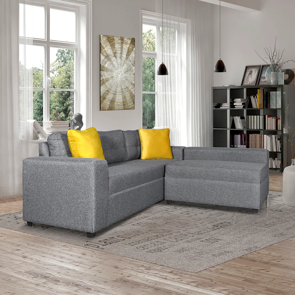 Sala Esquinera Tampa - Gris Oxford