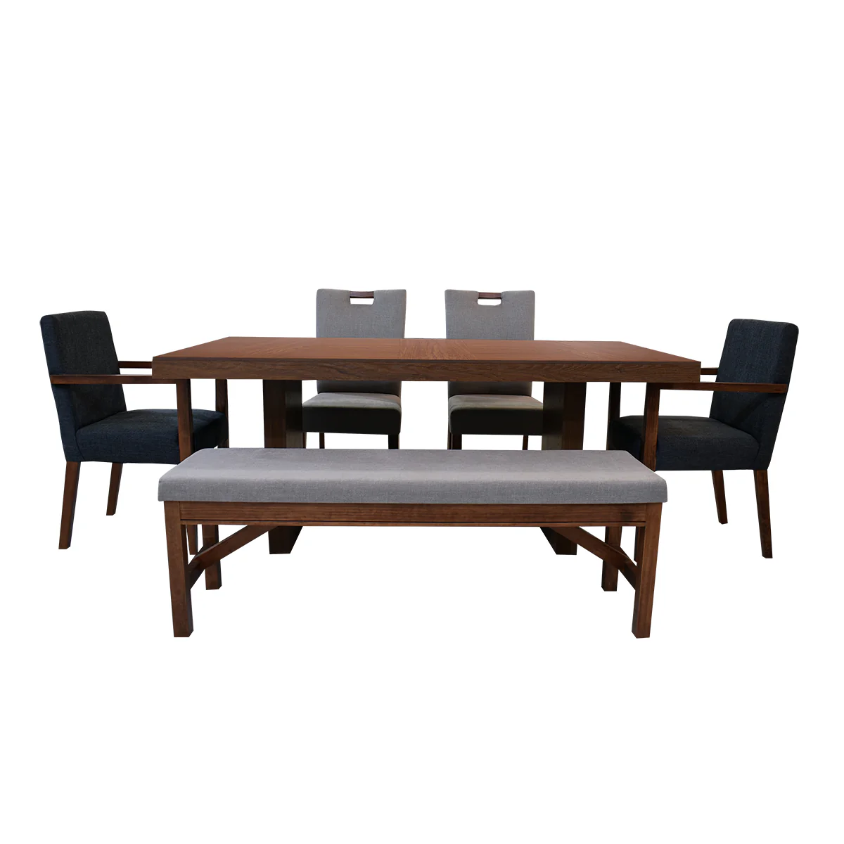 Comedor Arizona 2 Sillas, 2 Sillones y 1 Banca