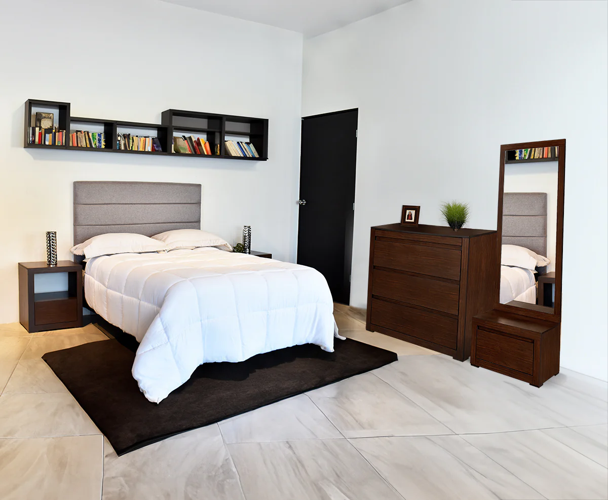 Recámara Porter Matrimonial  - Trixie Beige - 5 Piezas