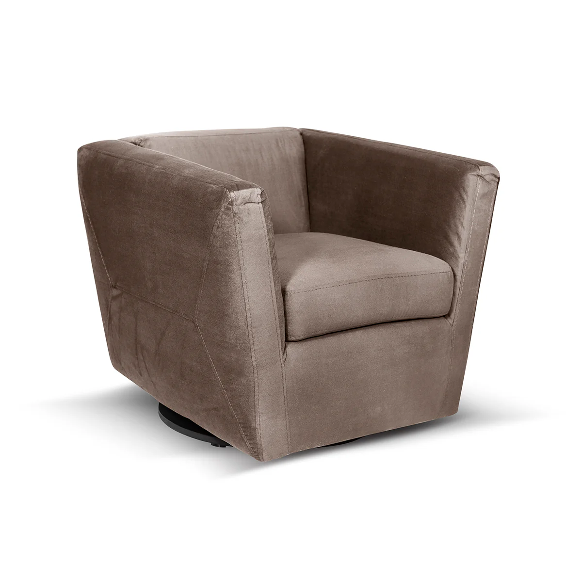 Sillón Individual Giratorio Karen - Cafe