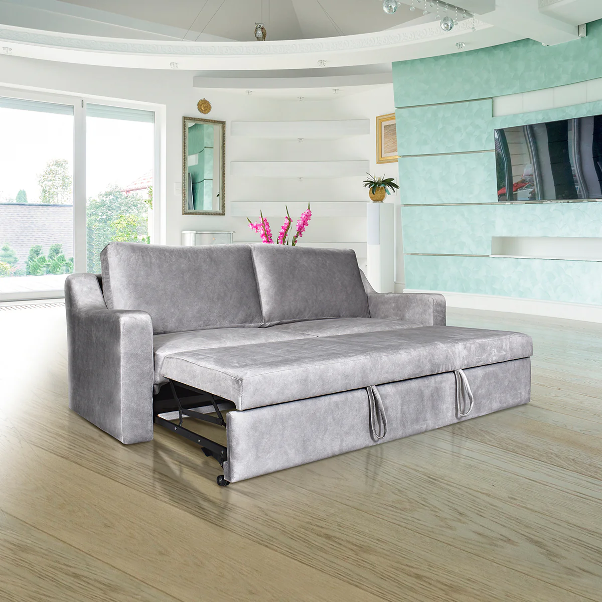 Sofá Cama Lenux - Laztana Zinc