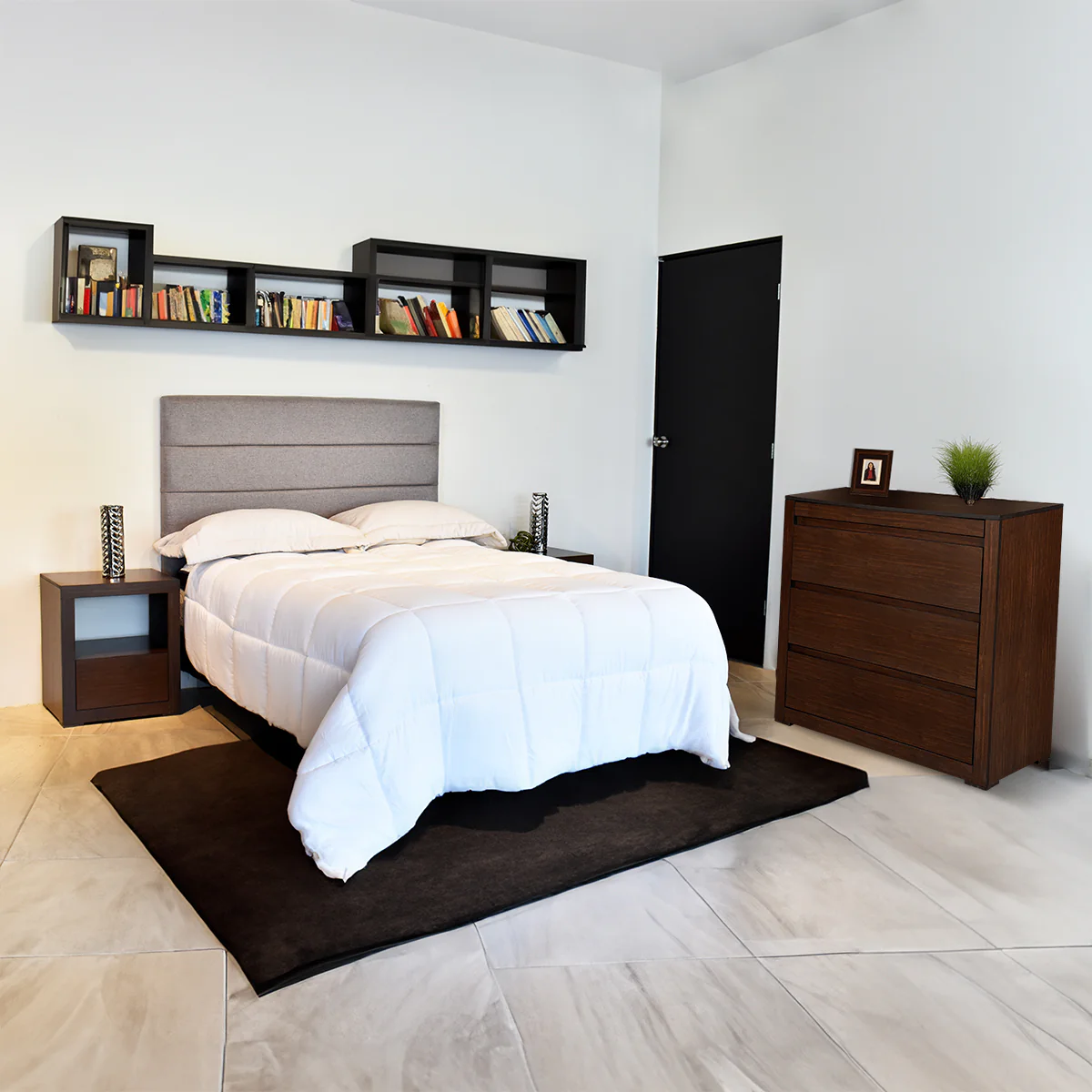 Recámara Porter Matrimonial Trixie Beige - 4 piezas