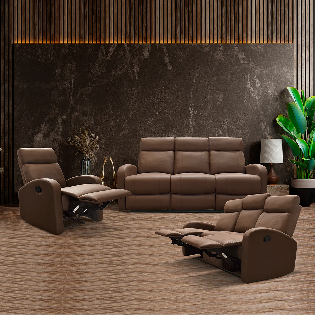 Sala Futura -  Sofá , Love Seat y Sillon - Chocolate