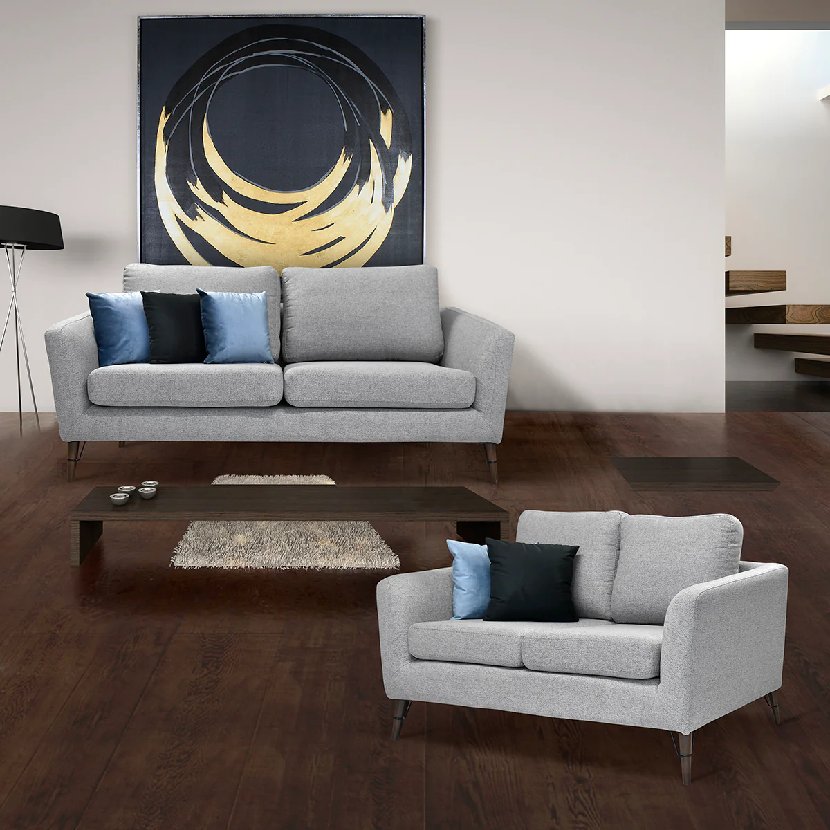 Sala House Sofá y Love Seat - Leny Grey