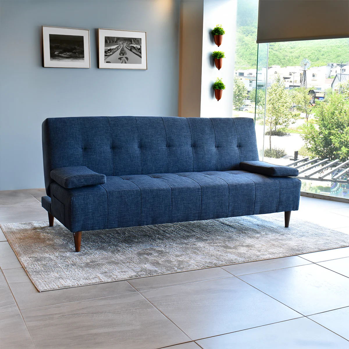 Sofá Cama Ohio - Azul
