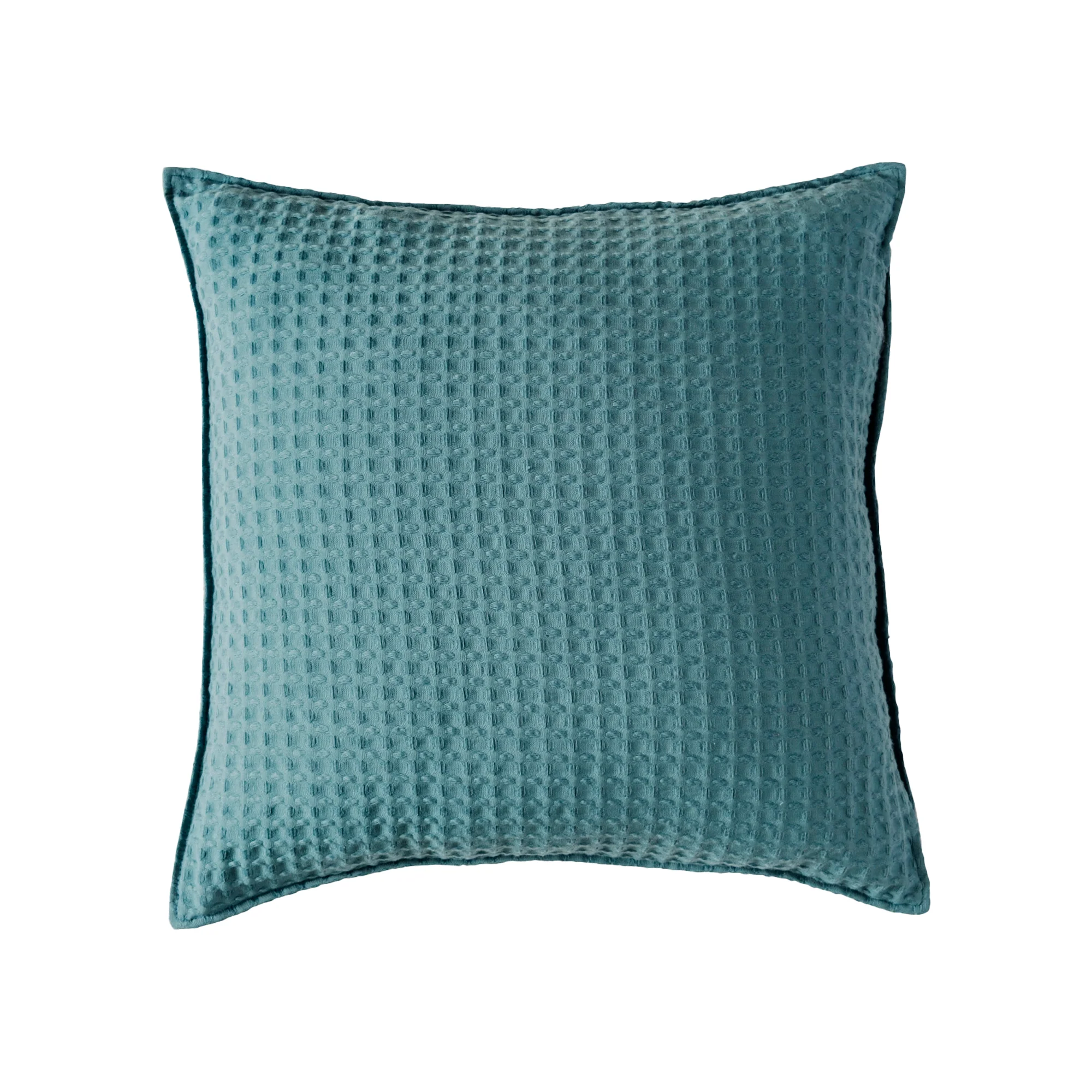 Funda De Cojín Waffle Turquesa