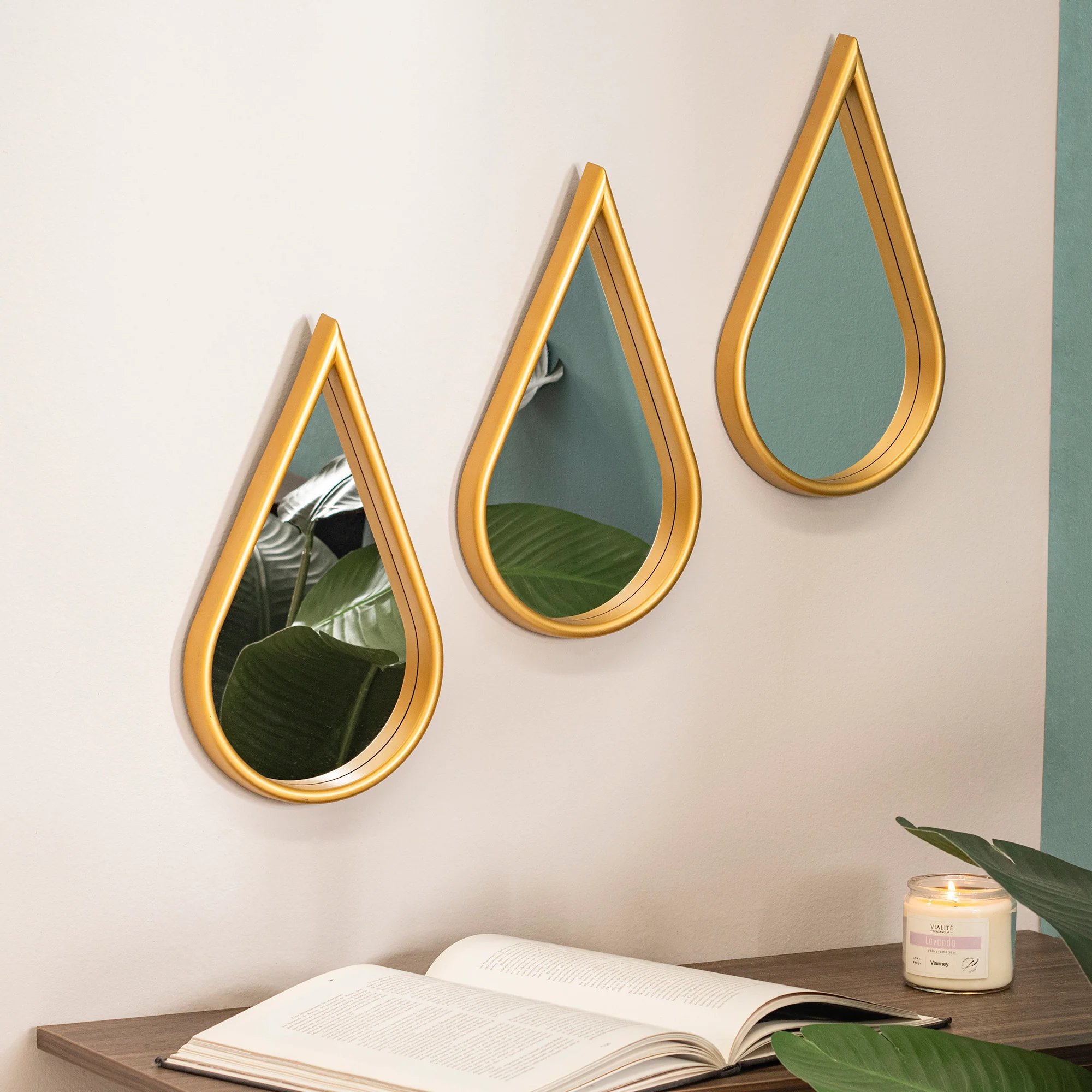 Espejo Jgo Espejos Gota