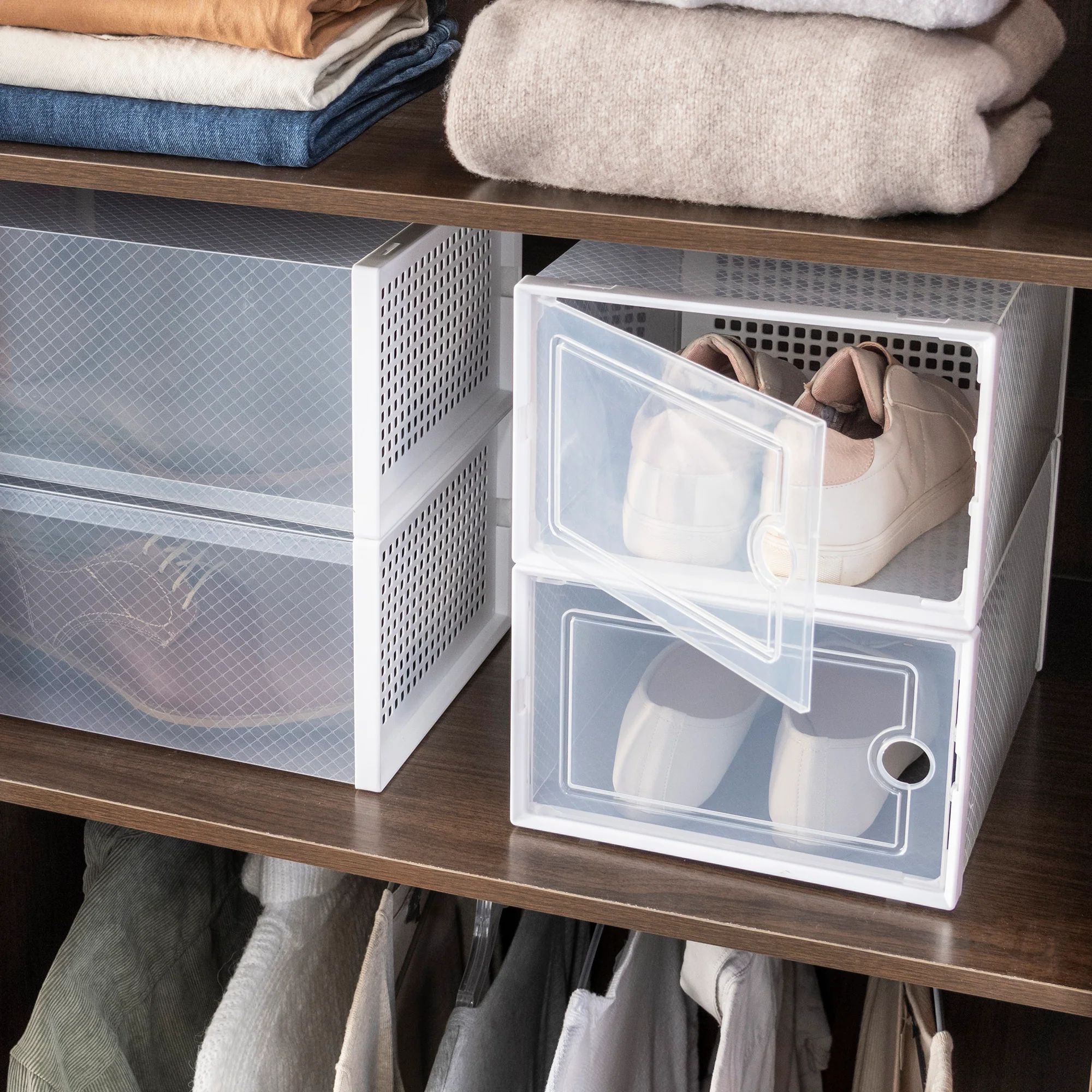 Accesorio Clóset Par De Cajas Zapateras