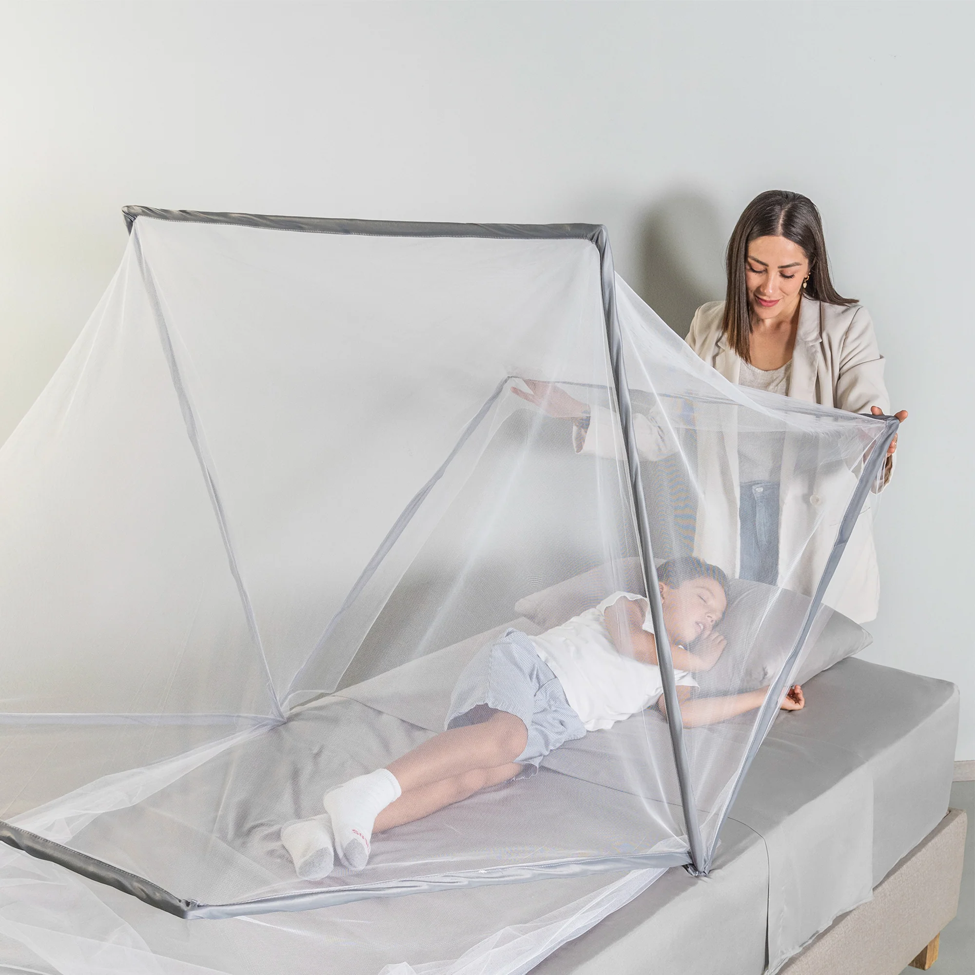 Mosquitero Plegable Gris