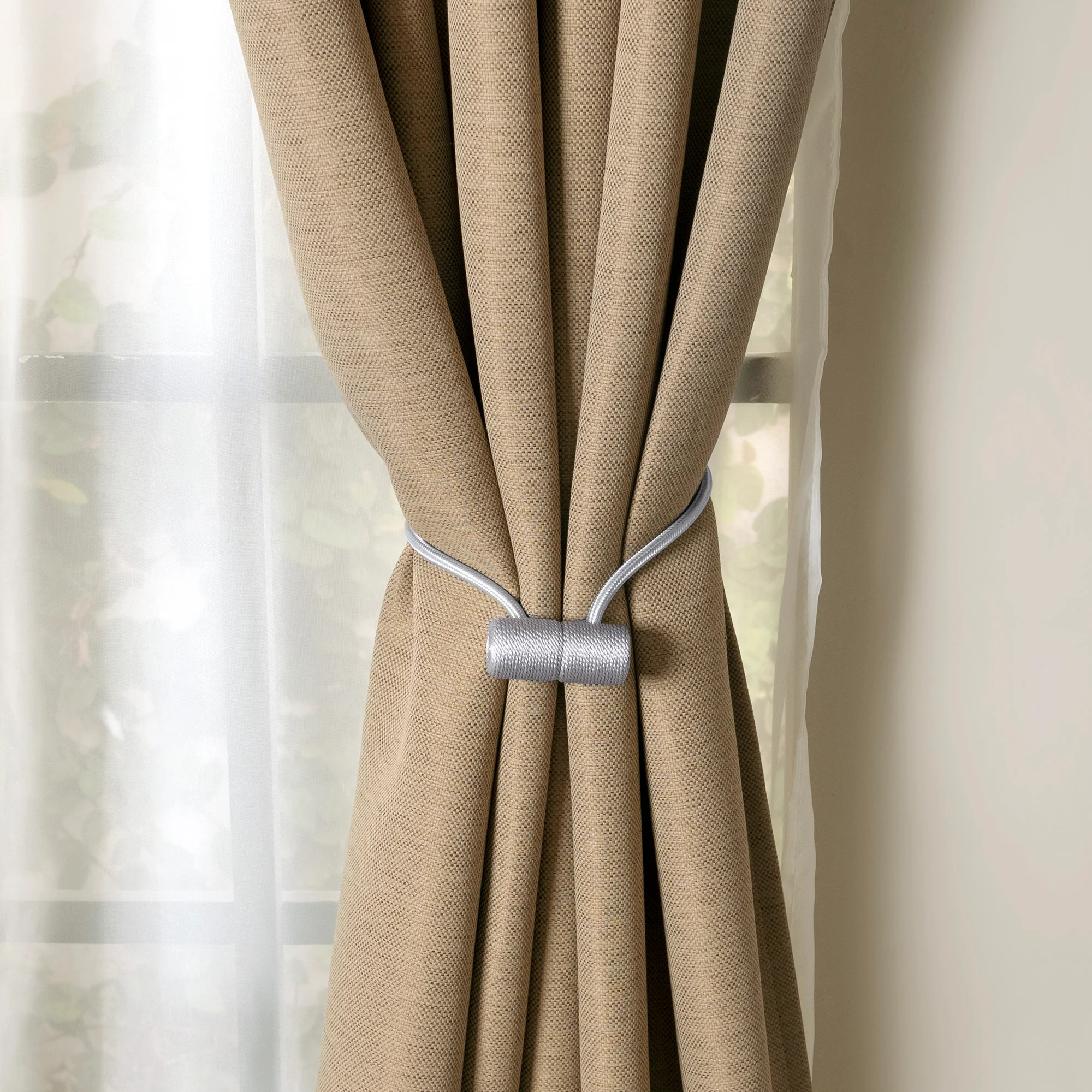 Sujetadores De Cortina Gris