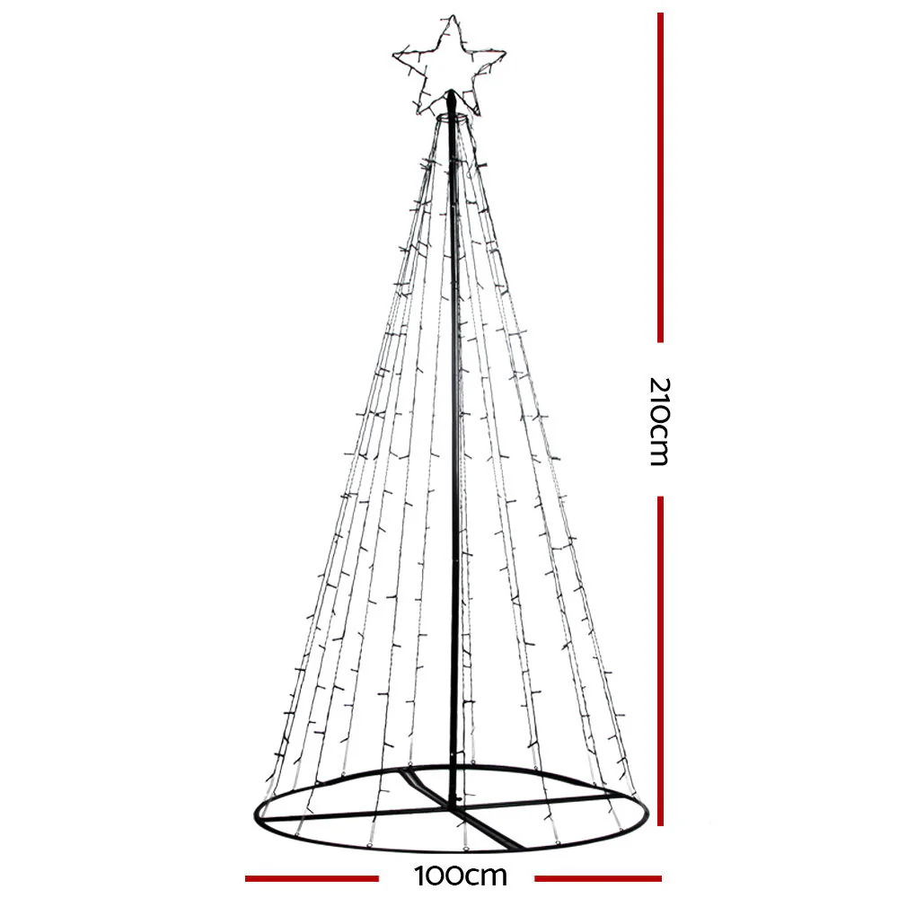 2.1M Christmas Tree 264 LED Solar Jingle Jollys