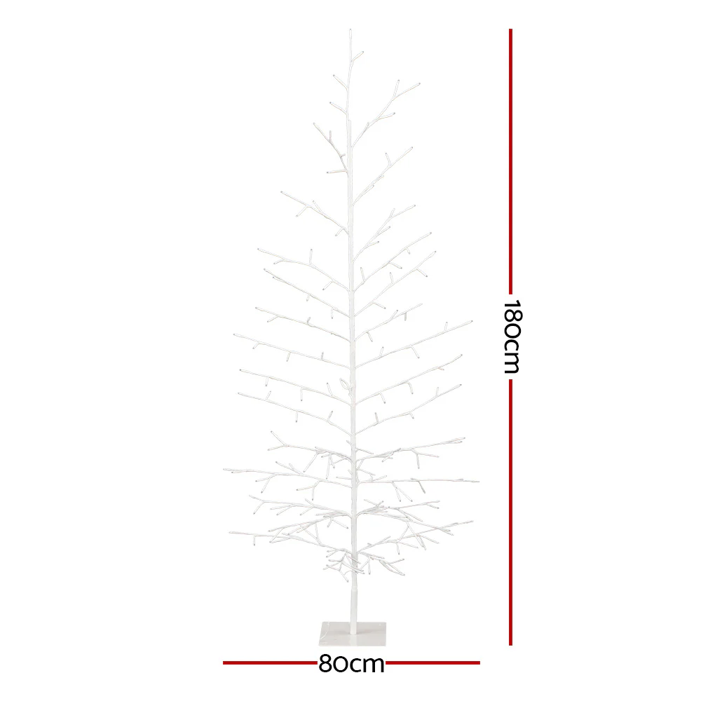 Jingle Jollys Christmas Tree 1.8M 176 LED Xmas Multicolour Lights Optic Fibre