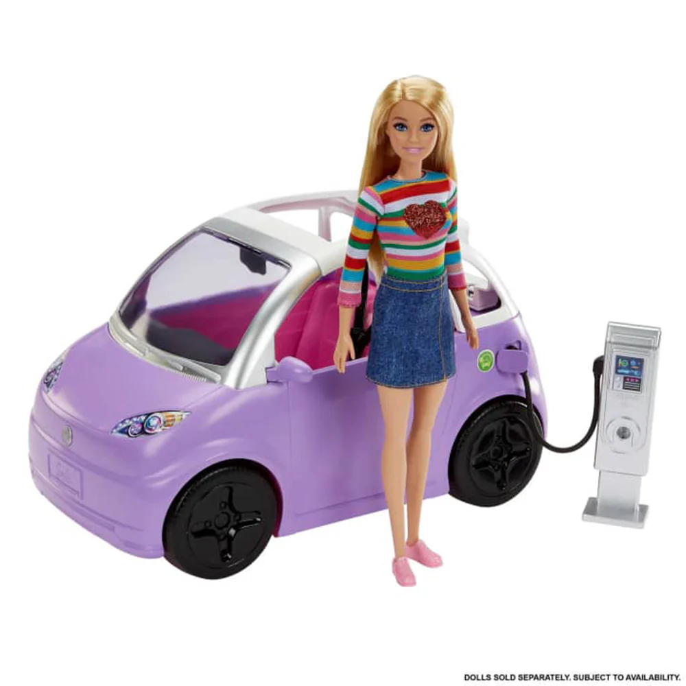 BARBIE VEHÍCULO ELÉCTRICO CON ESTACIÓN DE CARGA HJV36