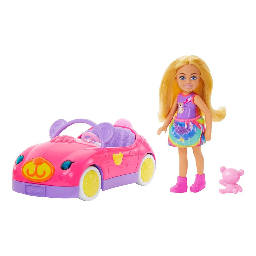BARBIE CHELSEA MUNECA Y CARRO DE OSITO HXN05