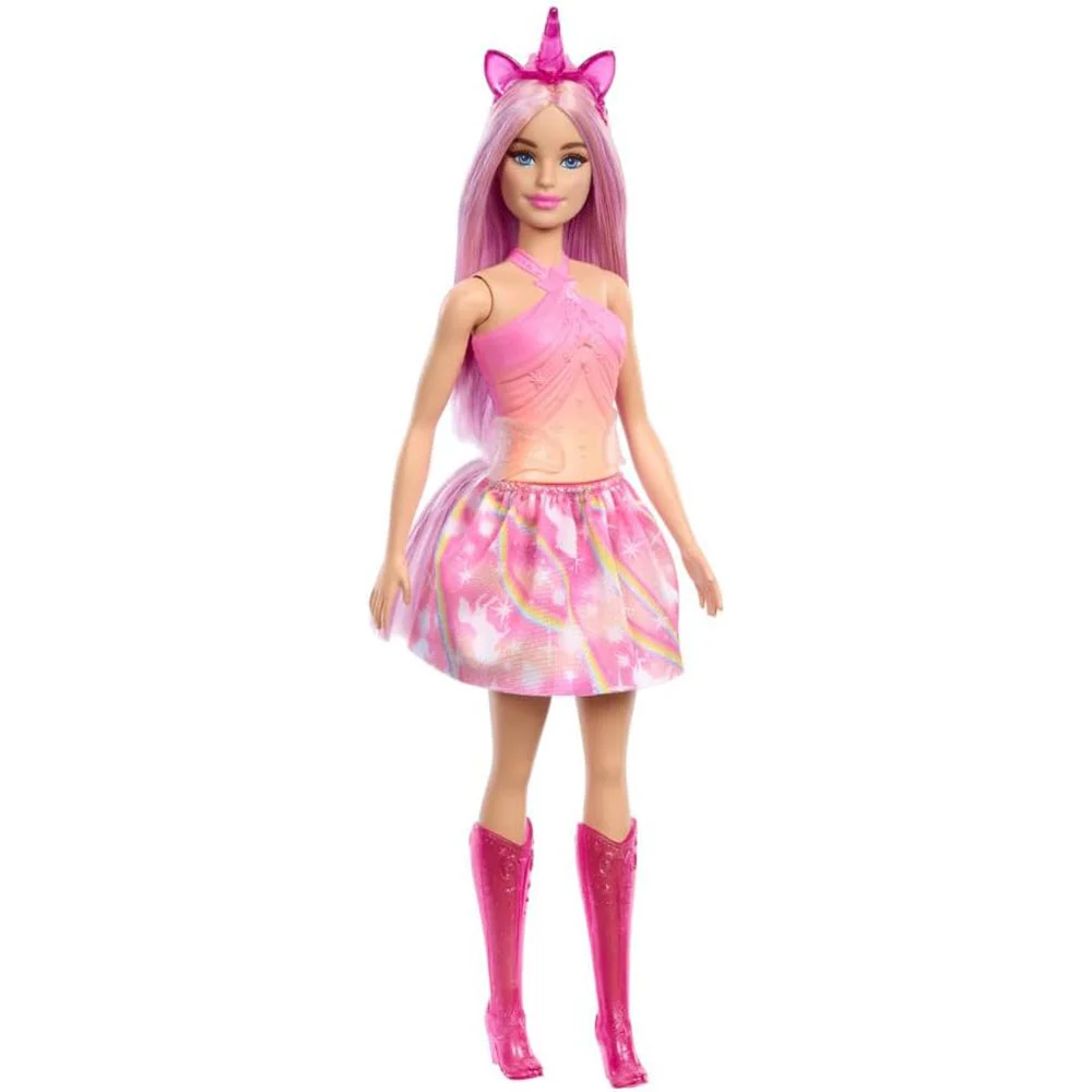 BARBIE FANTASIA UNICORNIO FALDA DE ENSUENO ROSA HRR13