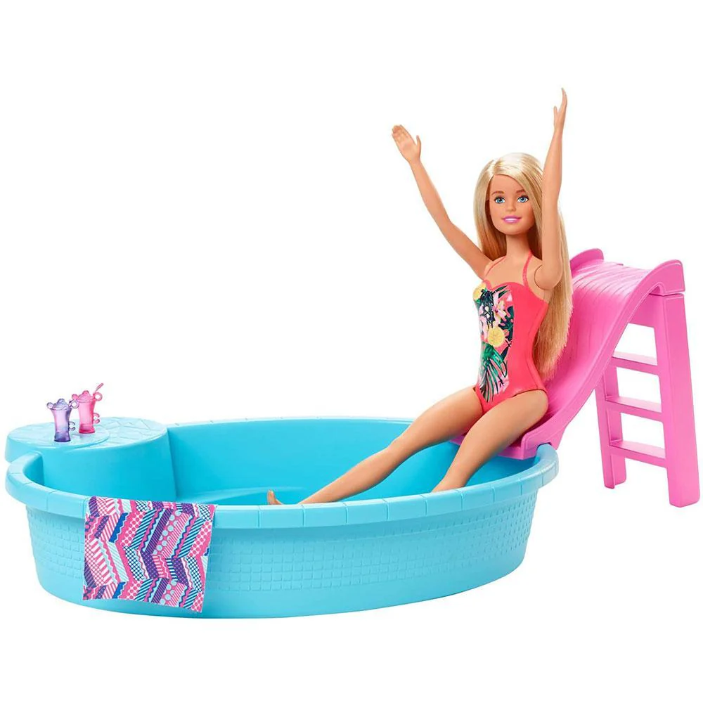 BARBIE PISCINA GLAM CON MUÑECA GHL91