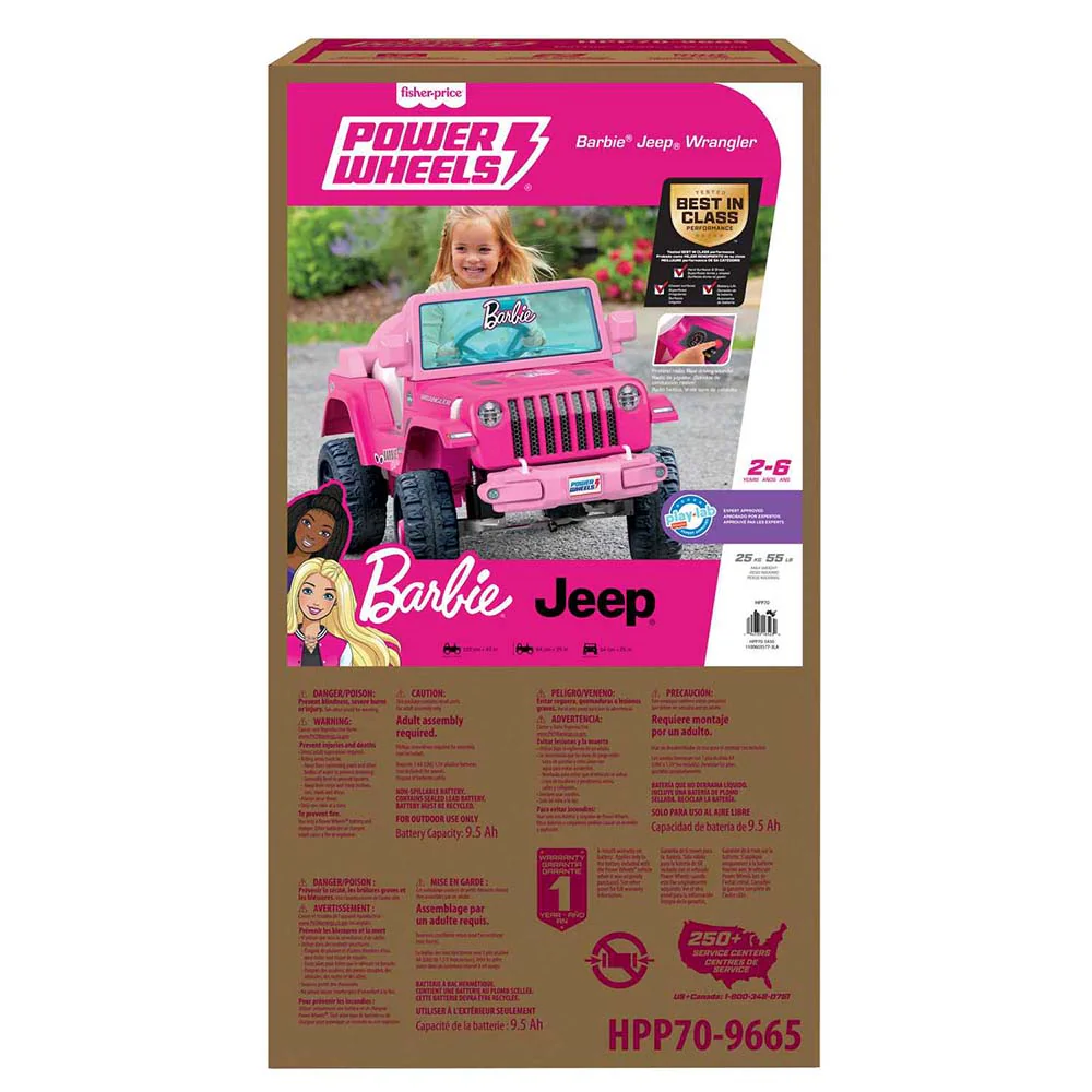 Fisher-Price Power Wheels Vehículo Montable Barbie Jeep® Wrangler 6V HPP70