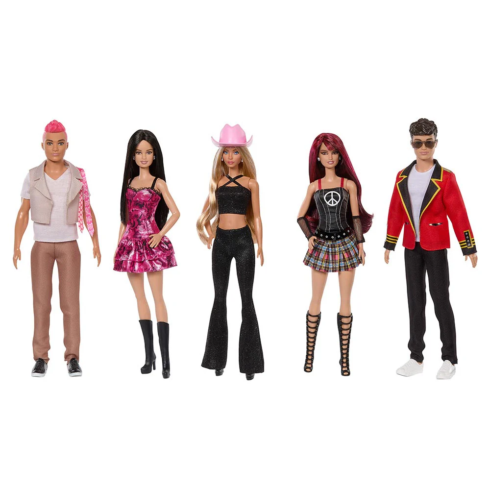 BARBIE RBD PAQUETE DE 5 PERSONAJES CONCERT LOOKS REBELDE 2024