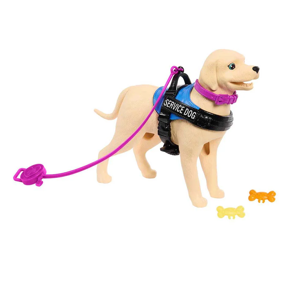 BARBIE MUÑECA EN SILLA DE RUEDAS CON PERRO DE SERVICIO HJY85