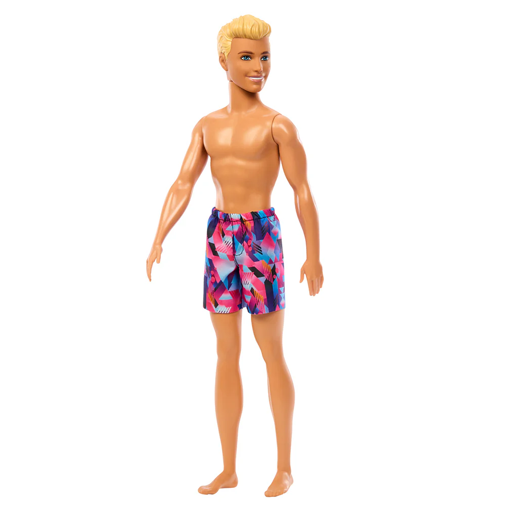 BARBIE KEN MUÑECO DE PLAYA TRAJE MORADO HXX52