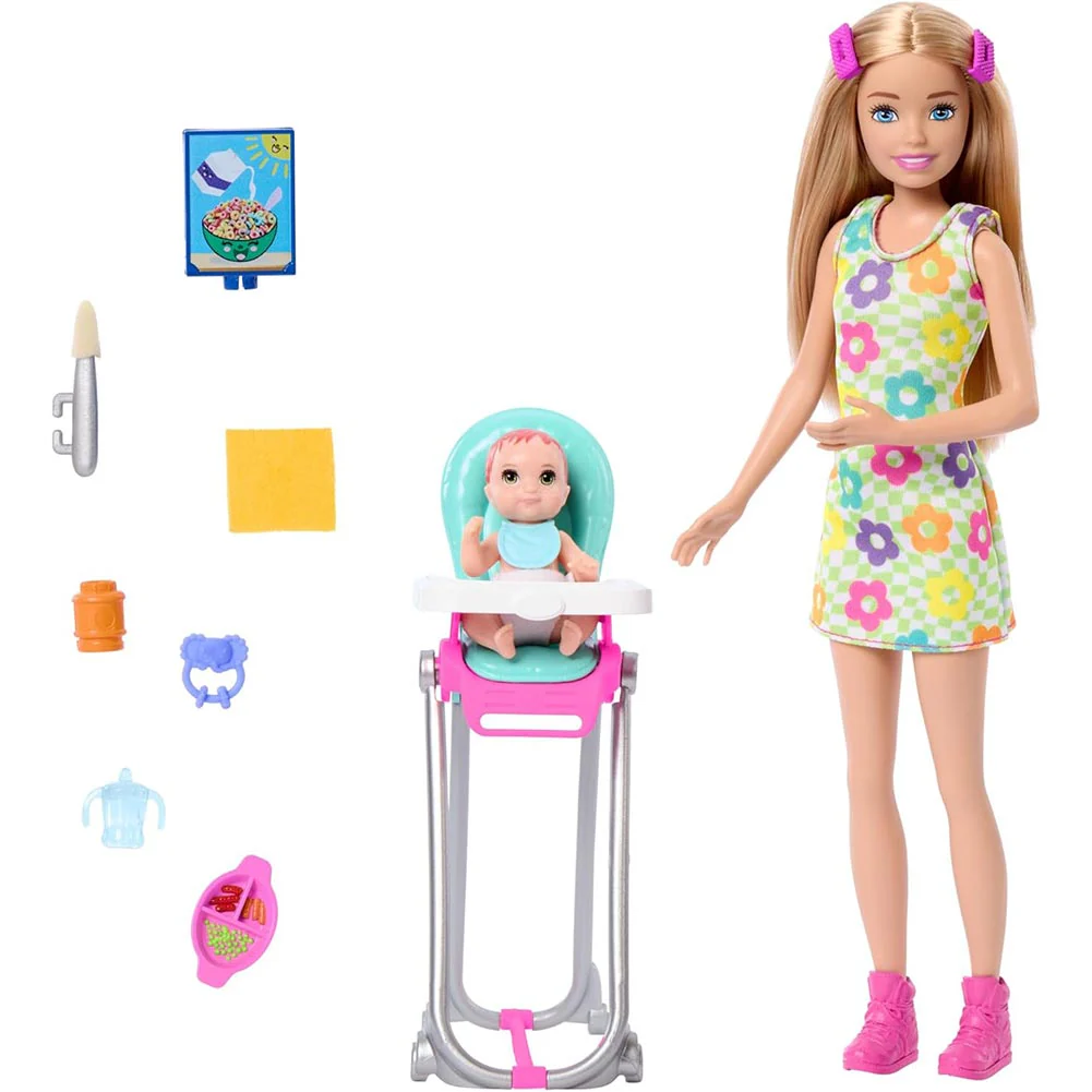 BARBIE SKIPPER HORA DEL DESAYUNO CON BEBE HTK35