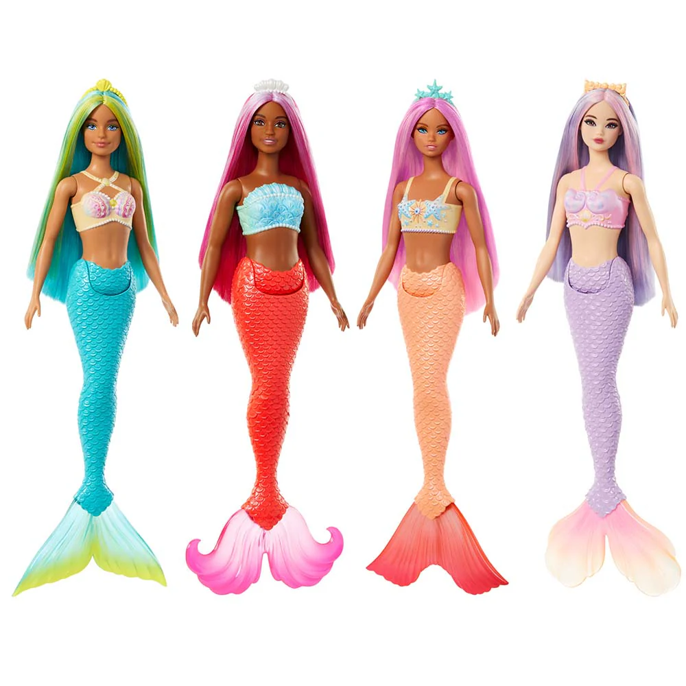 BARBIE ENSUENO SIRENAS CON CABELLO DE COLORES AZUL HRR02