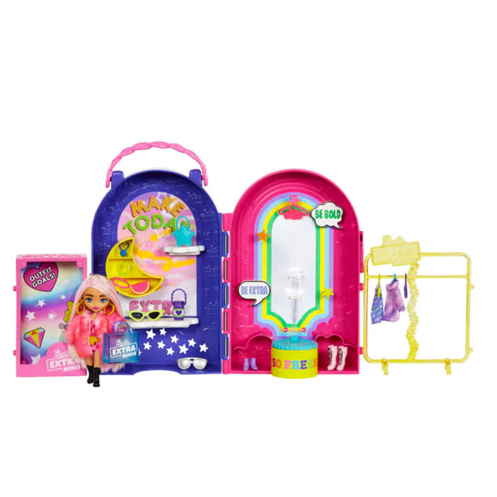 BARBIE EXTRA MINIS BOUTIQUE SET CON MUÑECA Y ACCESORIOS HHN15