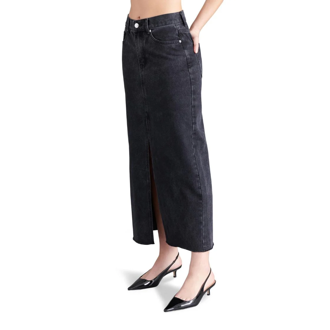 AVANI DENIM SKIRT WASHED BLACK
