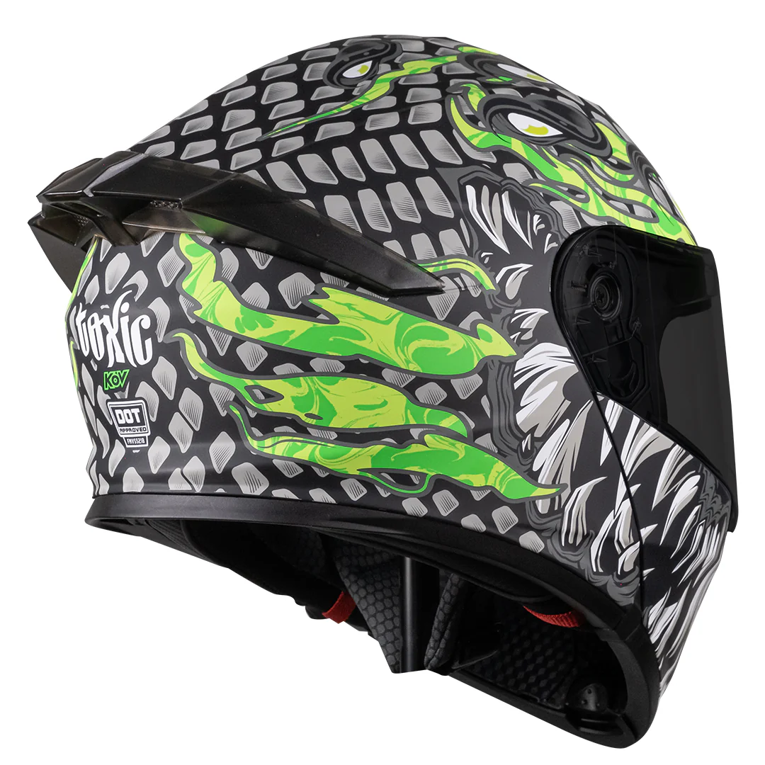 CASCO THUNDER TOXIC ESCAMAS (Fluorescente)