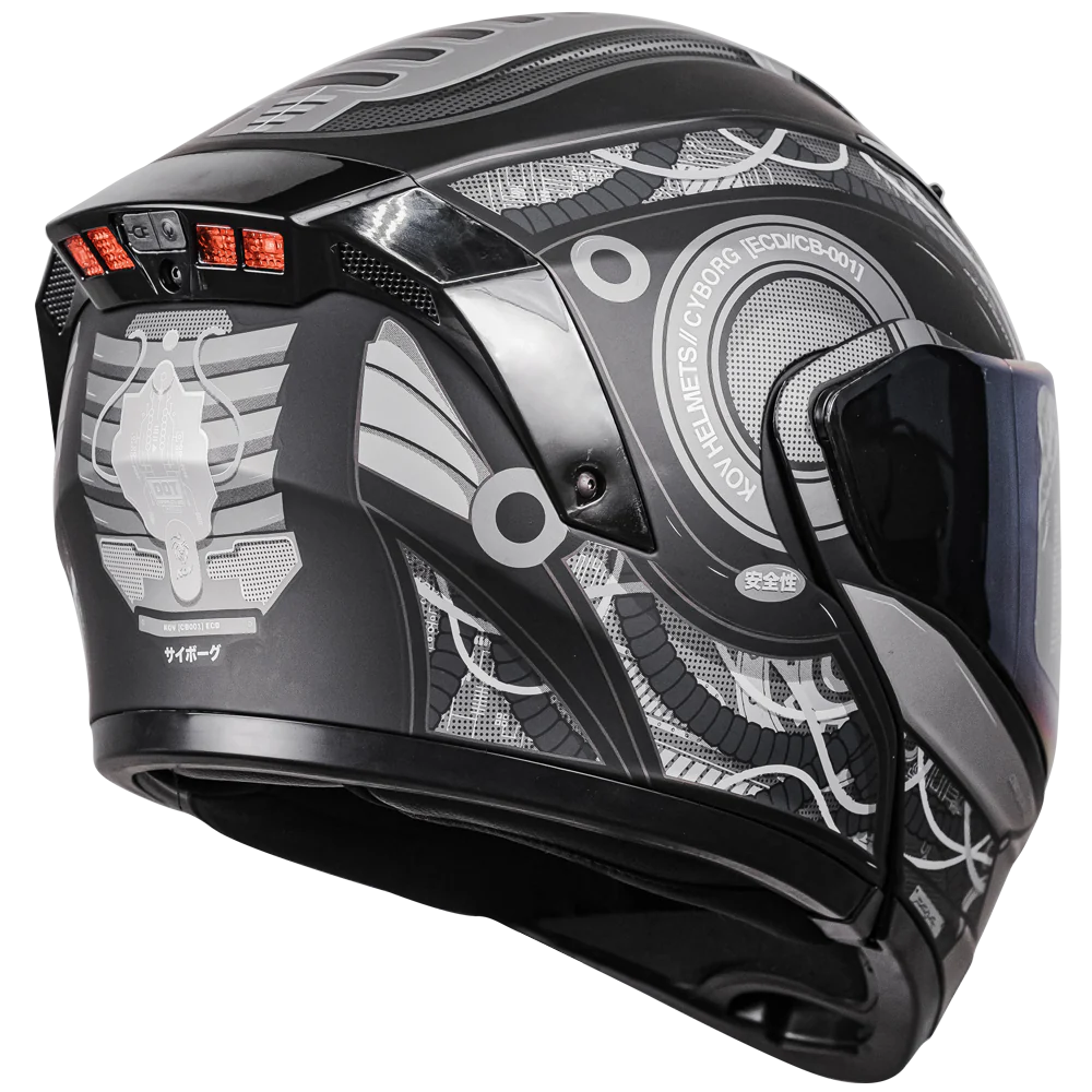 CASCO ESTELAR CYBORG GRIS (luz led)