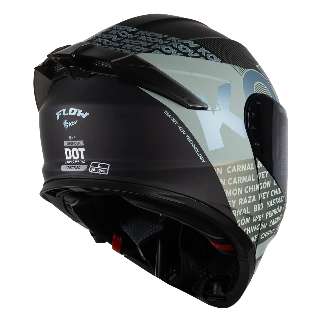 CASCO THUNDER FLOW VERDE/GRIS