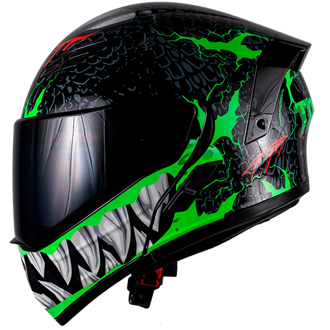 CASCO ESTELAR TROLL NEGRO (Fluorescente + luz led)