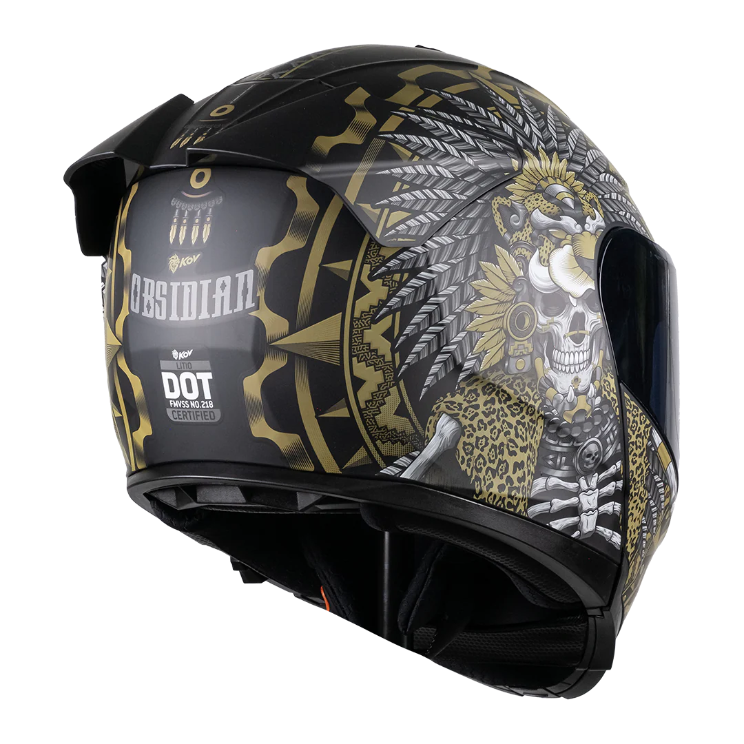 CASCO LITIO OBSIDIAN DORADO