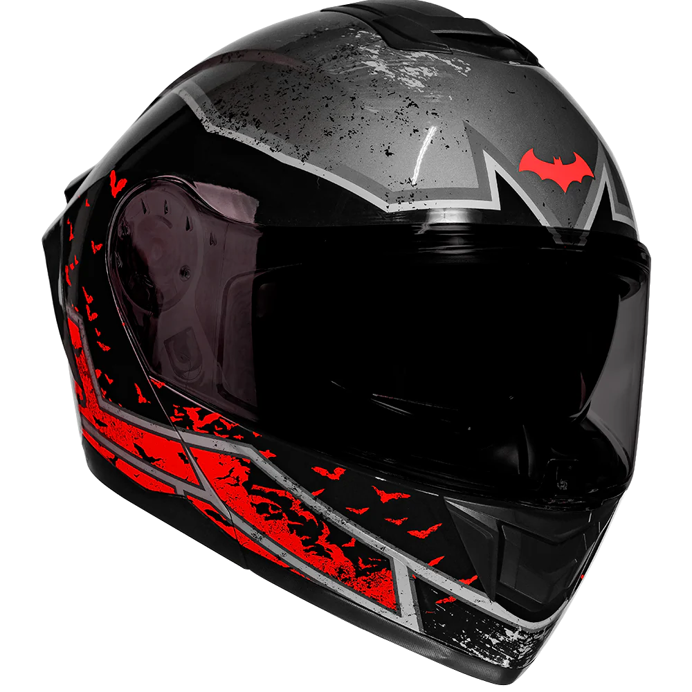 CASCO ZERO DC BATMAN ROJO ABATIBLE