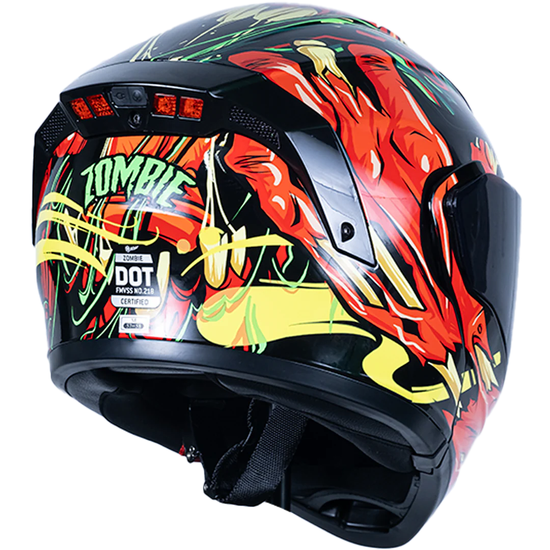 CASCO ESTELAR ZOMBIE ROJO