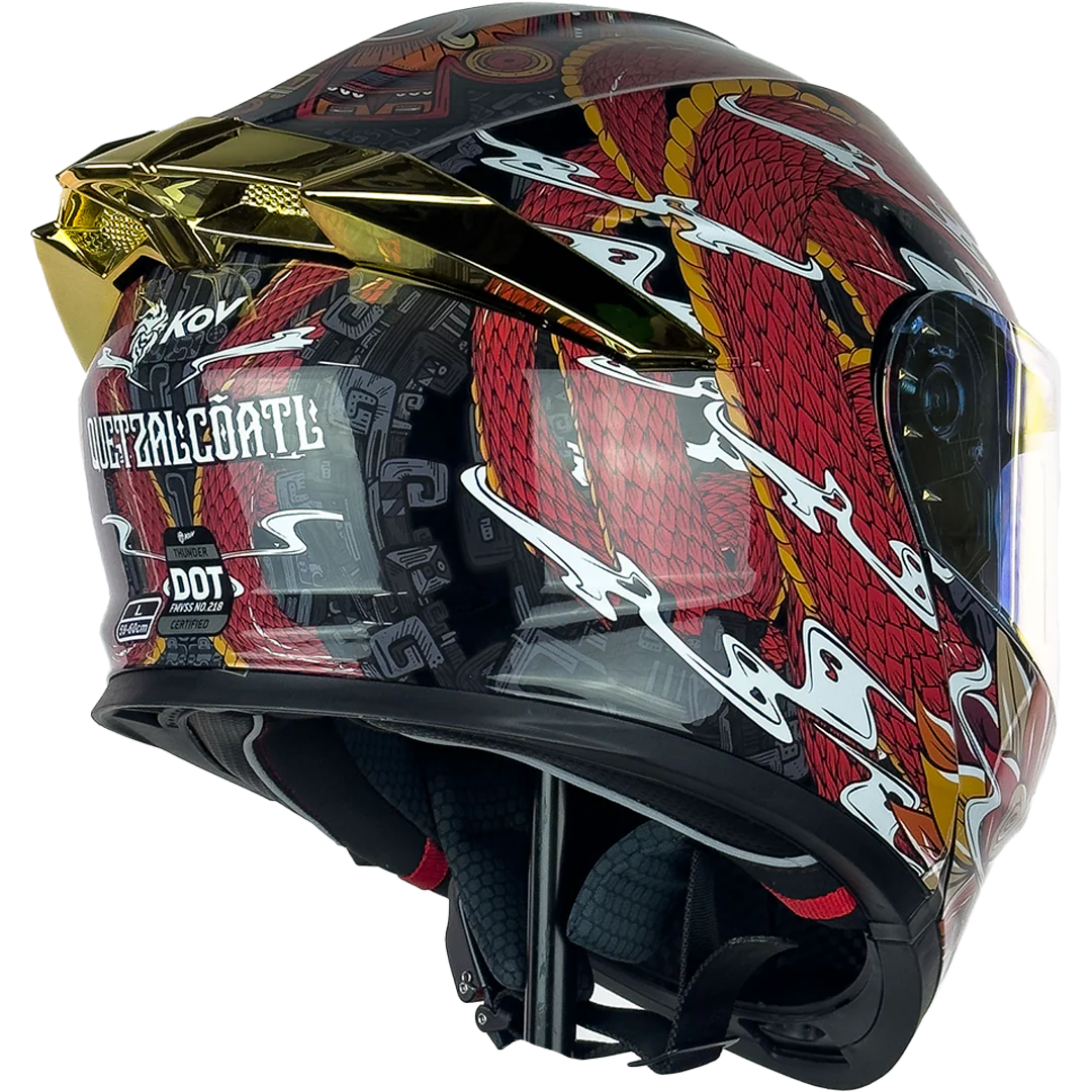 CASCO THUNDER QUETZALCOATL ROJO