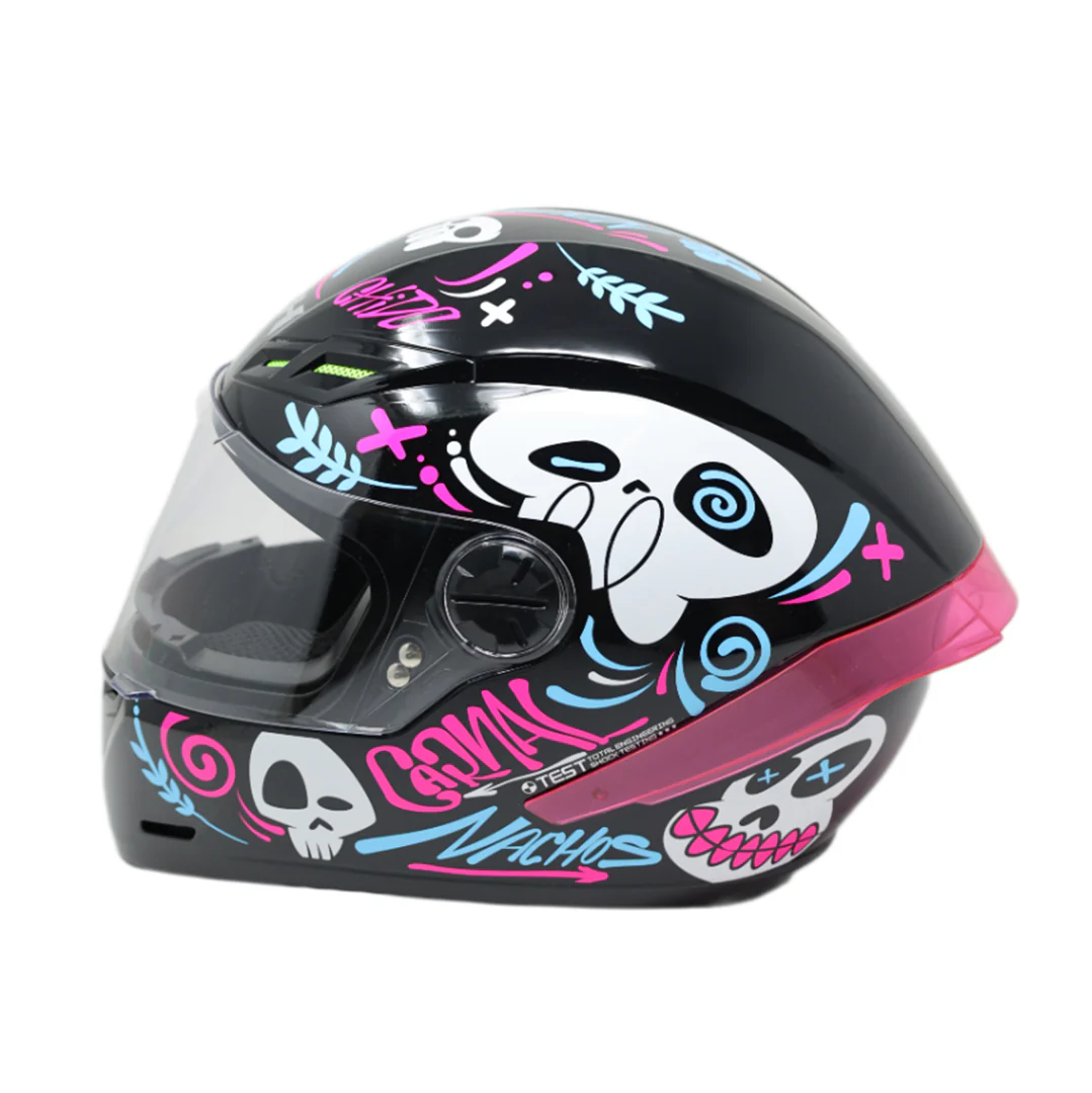 Casco ICH 501 Viva Mexico Negro Rosa