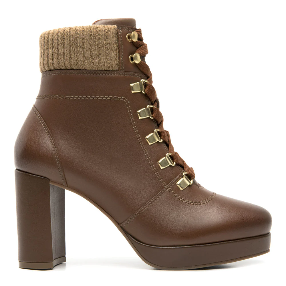 Botines De Tacón Y Plataforma Con Agujetas Para Mujer Flexi 118910