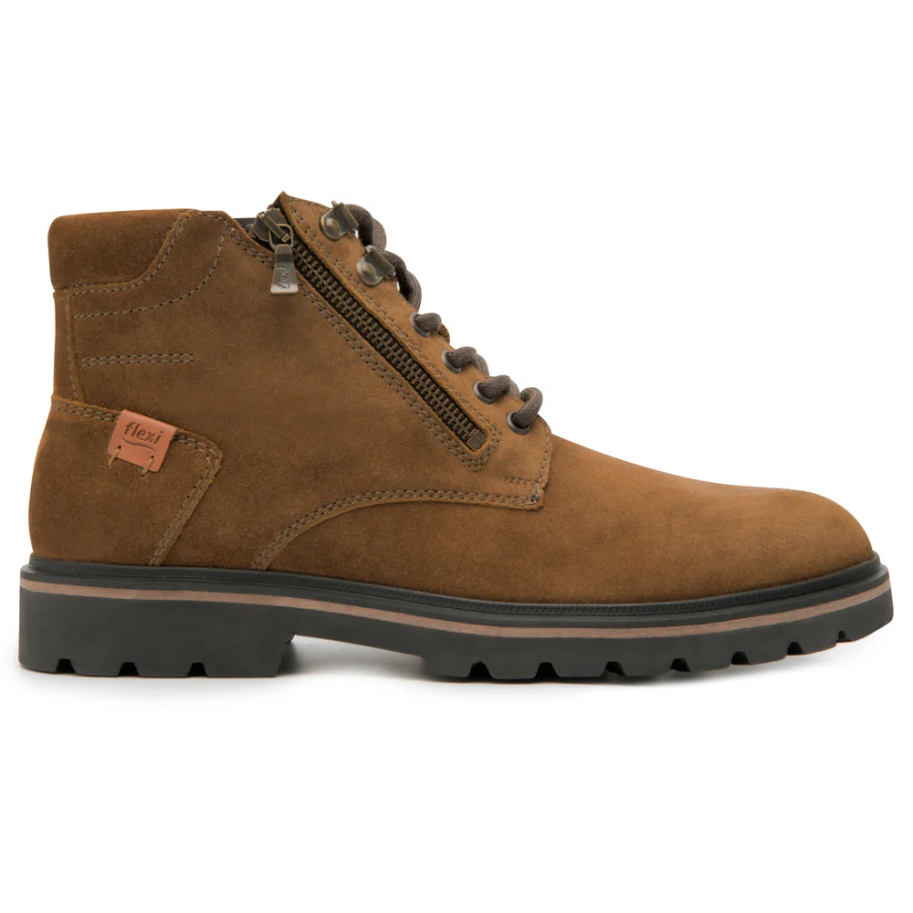 Botas Casuales con agujetas y cierre de Hombre Flexi  411204