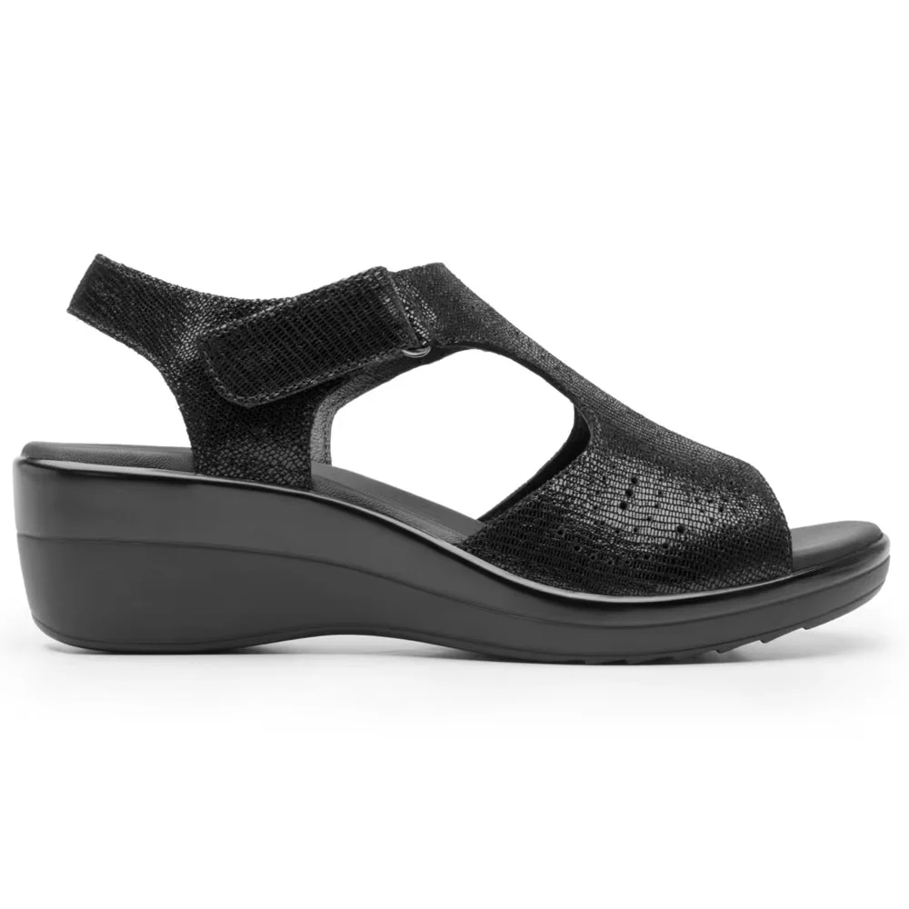 Zapatos Mujer Sandalia De Cuña Con Velcro Flexi 116013