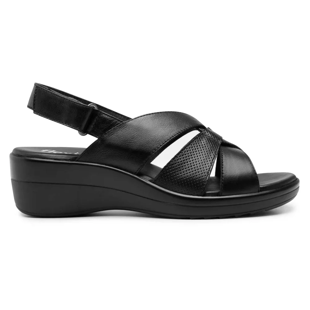 Sandalias de Cuña con Velcro de Mujer Flexi 116009