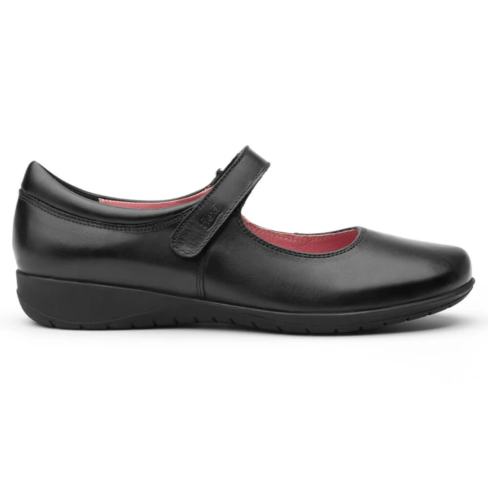 Zapatos Escolares De Piso Con Velcro Para Mujer Flexi 35802
