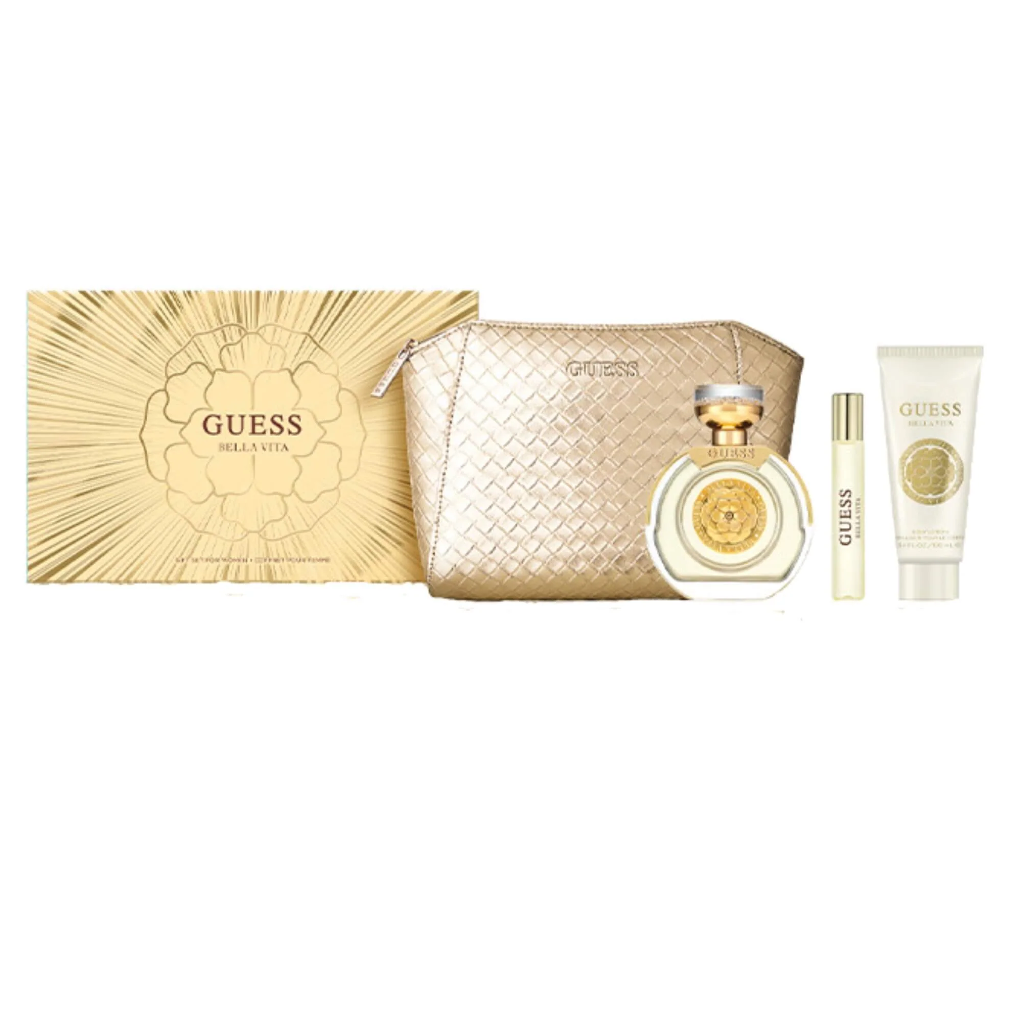 Set de Perfume GUESS BELLA VITA 100ml EDP 4 Pzas