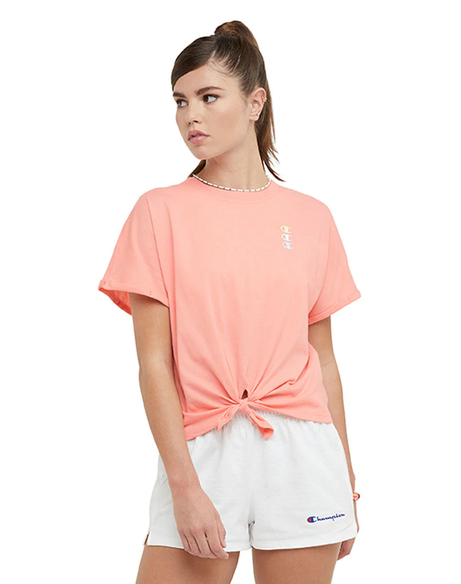 Playera Para Mujer Tie Front Tee Champion