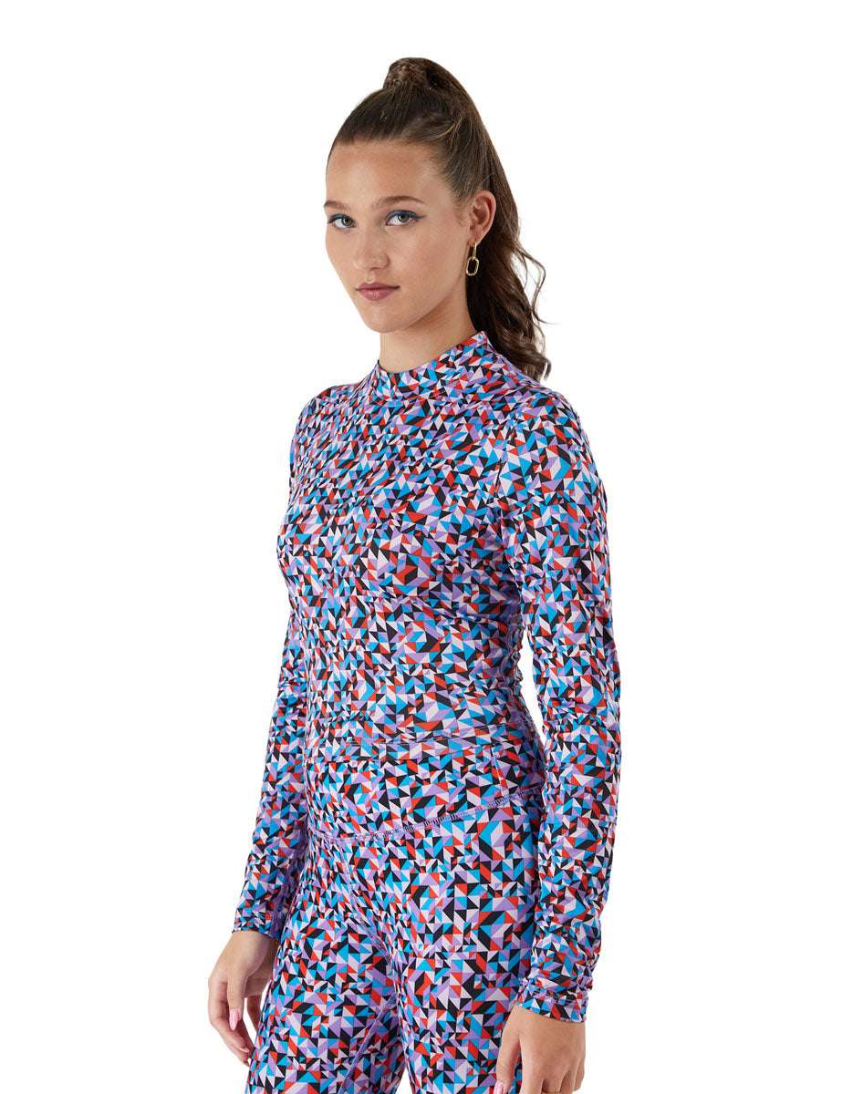 Soft Touch Long Sleeve Crop Mock Tee Champion