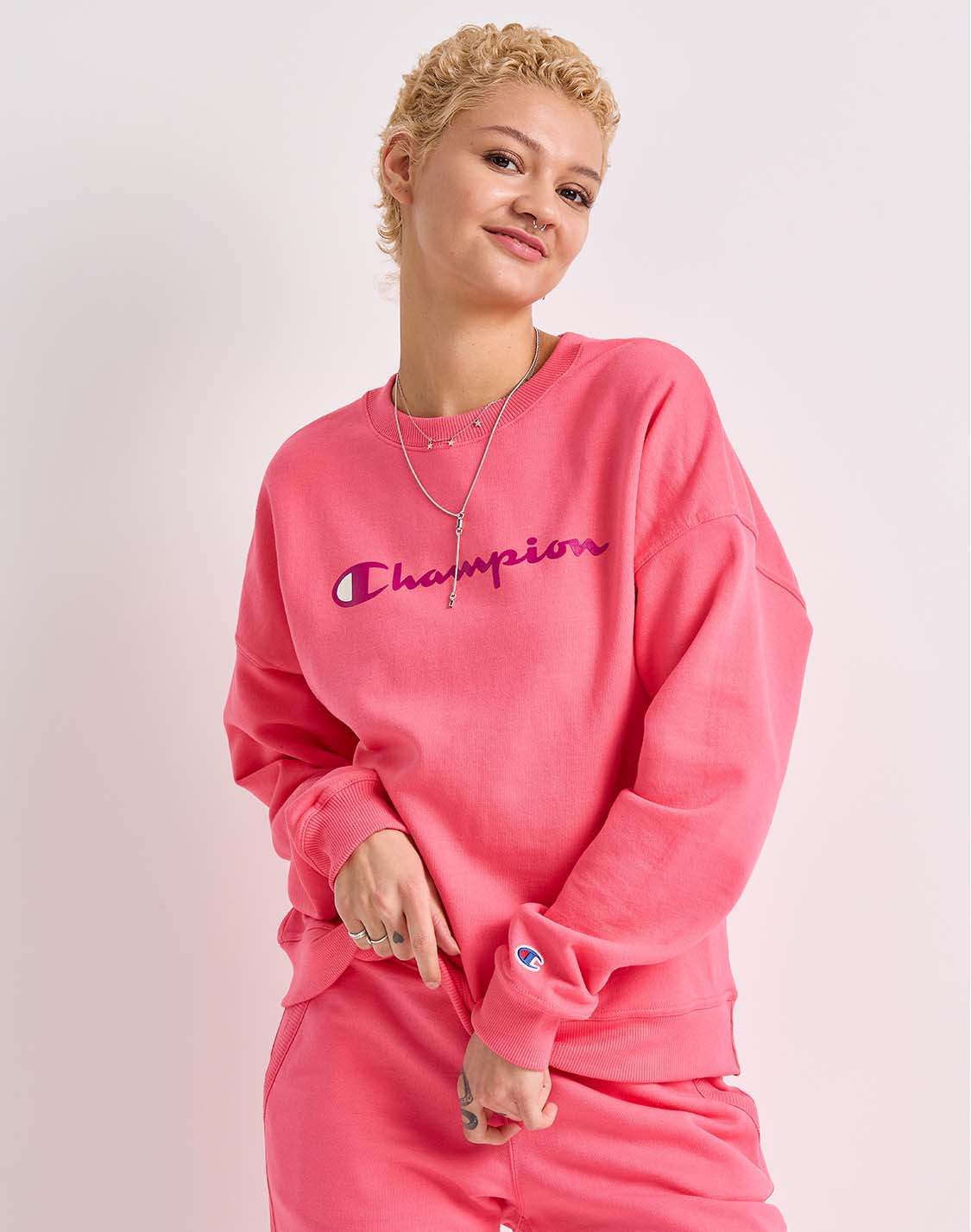 Sudadera Cuello Redondo Para Mujer Powerblend Relaxed Champion